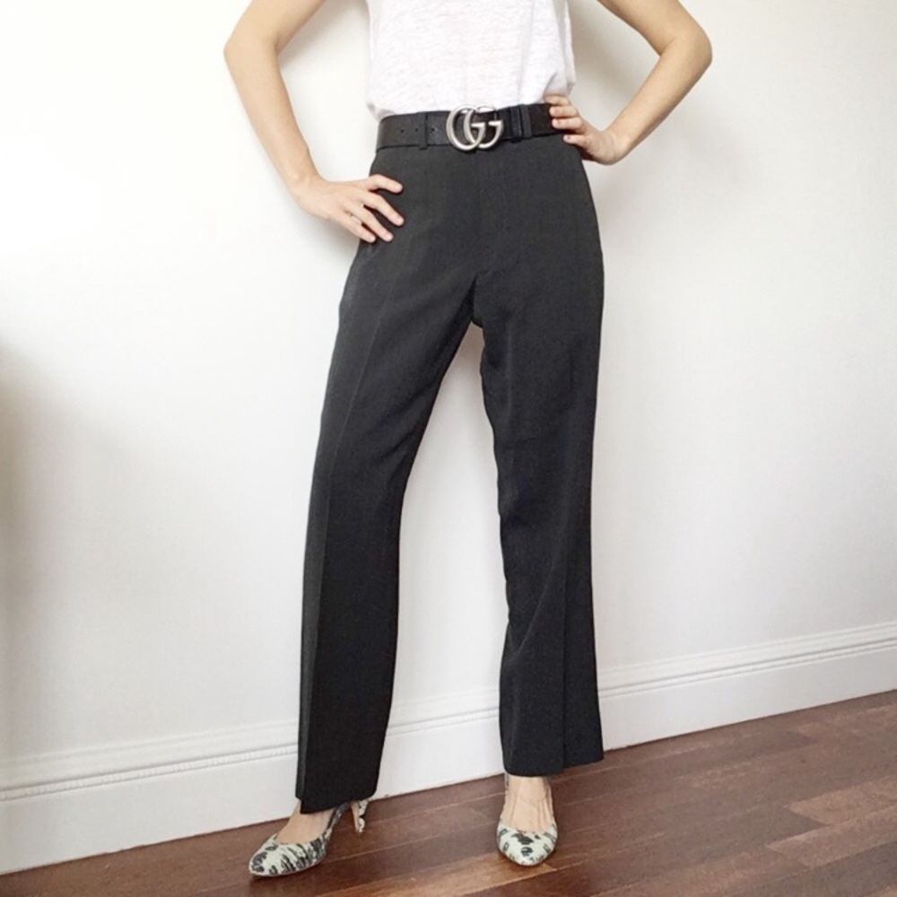 Giorgio Armani Brown Pleated High Waist Pants 6